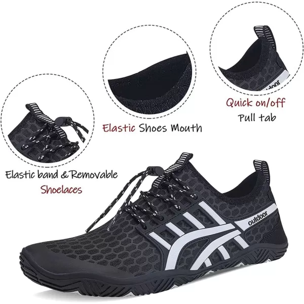 MAYZERO Water Shoes Men Women Swim Surf Shoes Beach Pool Shoes Wide Toe Hiking Aqua Shoes Winter House Slippers