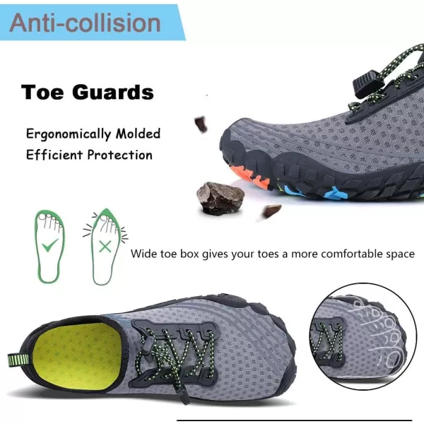 MAYZERO Water Shoes Men Women Swim Surf Shoes Beach Pool Shoes Wide Toe Hiking Aqua Shoes Winter House Slippers