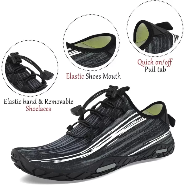 MAYZERO Water Shoes Men Women Swim Surf Shoes Beach Pool Shoes Wide Toe Hiking Aqua Shoes Winter House Slippers