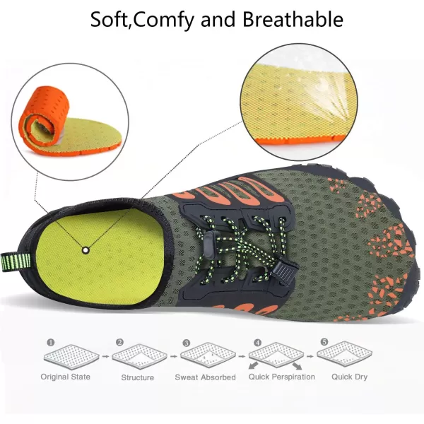 MAYZERO Water Shoes Men Women Swim Surf Shoes Beach Pool Shoes Wide Toe Hiking Aqua Shoes Winter House Slippers