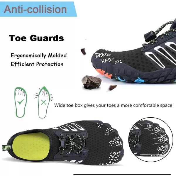 MAYZERO Water Shoes Men Women Swim Surf Shoes Beach Pool Shoes Wide Toe Hiking Aqua Shoes Winter House Slippers