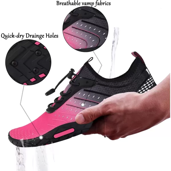 MAYZERO Water Shoes Men Women Swim Surf Shoes Beach Pool Shoes Wide Toe Hiking Aqua Shoes Winter House Slippers