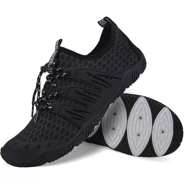 MAYZERO Water Shoes Men Women Swim Surf Shoes Beach Pool Shoes Wide Toe Hiking Aqua Shoes Winter House Slippers
