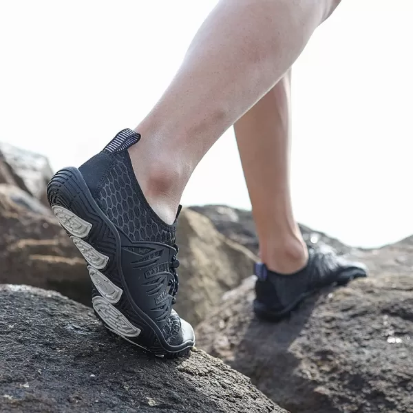 MAYZERO Water Shoes Men Women Swim Surf Shoes Beach Pool Shoes Wide Toe Hiking Aqua Shoes Winter House Slippers