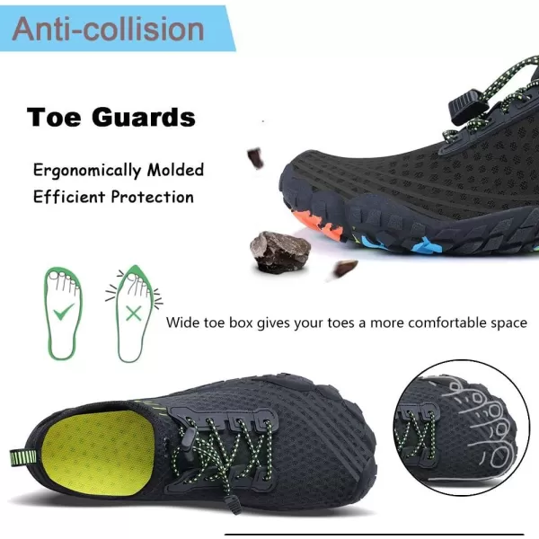 MAYZERO Water Shoes Men Women Swim Surf Shoes Beach Pool Shoes Wide Toe Hiking Aqua Shoes Winter House Slippers