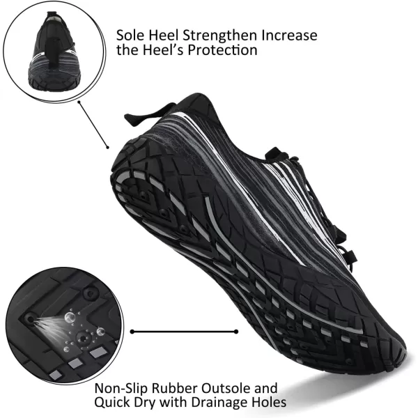 MAYZERO Water Shoes Men Women Swim Surf Shoes Beach Pool Shoes Wide Toe Hiking Aqua Shoes Winter House Slippers