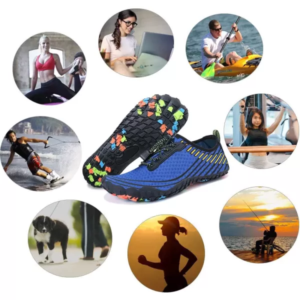 MAYZERO Water Shoes Men Women Swim Surf Shoes Beach Pool Shoes Wide Toe Hiking Aqua Shoes Winter House Slippers