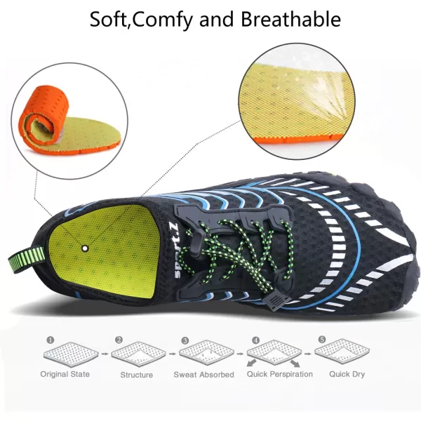 MAYZERO Water Shoes Men Women Swim Surf Shoes Beach Pool Shoes Wide Toe Hiking Aqua Shoes Winter House Slippers