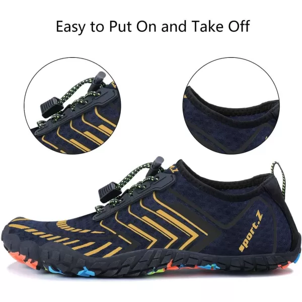 MAYZERO Water Shoes Men Women Swim Surf Shoes Beach Pool Shoes Wide Toe Hiking Aqua Shoes Winter House Slippers