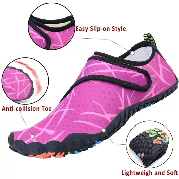 MAYZERO Water Shoes Men Women Swim Surf Shoes Beach Pool Shoes Wide Toe Hiking Aqua Shoes Winter House Slippers