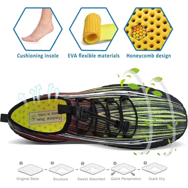 MAYZERO Water Shoes Men Women Swim Surf Shoes Beach Pool Shoes Wide Toe Hiking Aqua Shoes Winter House Slippers