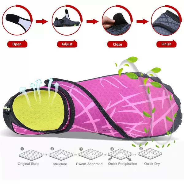 MAYZERO Water Shoes Men Women Swim Surf Shoes Beach Pool Shoes Wide Toe Hiking Aqua Shoes Winter House Slippers