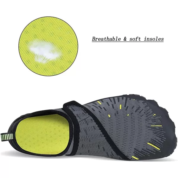 MAYZERO Water Shoes Men Women Swim Surf Shoes Beach Pool Shoes Wide Toe Hiking Aqua Shoes Winter House Slippers