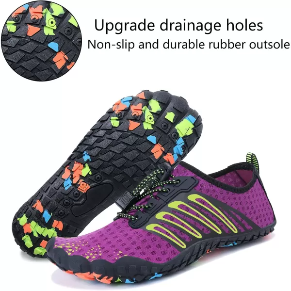 MAYZERO Water Shoes Men Women Swim Surf Shoes Beach Pool Shoes Wide Toe Hiking Aqua Shoes Winter House Slippers