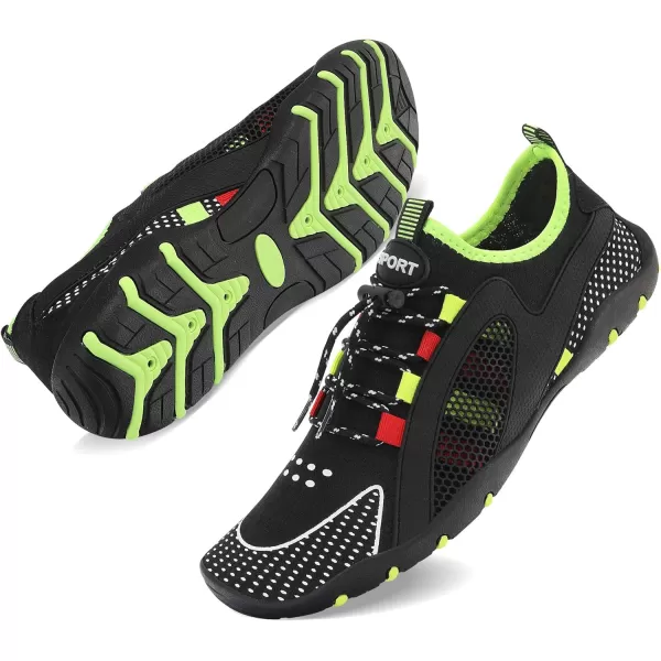 MAYZERO Water Shoes Men Women Swim Surf Shoes Beach Pool Shoes Wide Toe Hiking Aqua Shoes Winter House Slippers