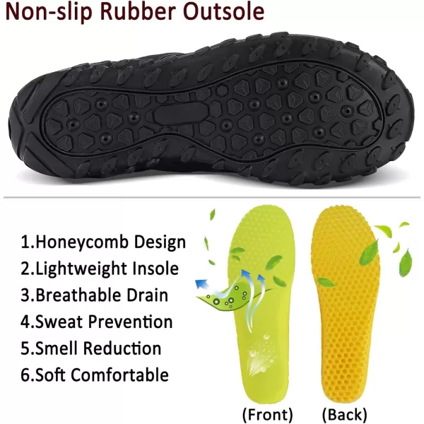MAYZERO Water Shoes Men Women Swim Surf Shoes Beach Pool Shoes Wide Toe Hiking Aqua Shoes Winter House Slippers