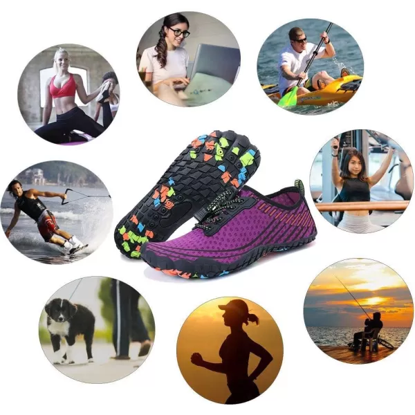MAYZERO Water Shoes Men Women Swim Surf Shoes Beach Pool Shoes Wide Toe Hiking Aqua Shoes Winter House Slippers