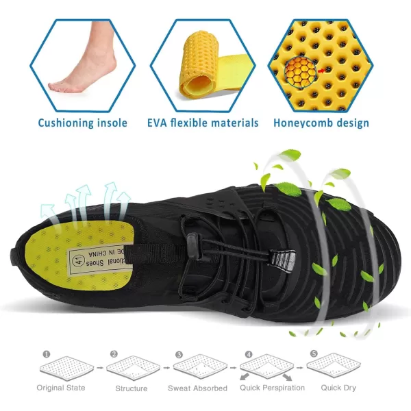 MAYZERO Water Shoes Men Women Swim Surf Shoes Beach Pool Shoes Wide Toe Hiking Aqua Shoes Winter House Slippers