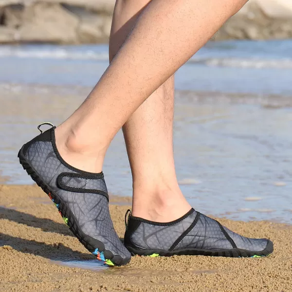 MAYZERO Water Shoes Men Women Swim Surf Shoes Beach Pool Shoes Wide Toe Hiking Aqua Shoes Winter House Slippers