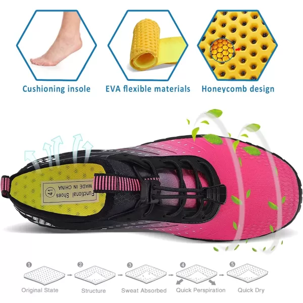 MAYZERO Water Shoes Men Women Swim Surf Shoes Beach Pool Shoes Wide Toe Hiking Aqua Shoes Winter House Slippers