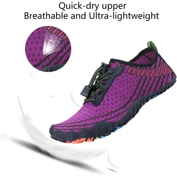 MAYZERO Water Shoes Men Women Swim Surf Shoes Beach Pool Shoes Wide Toe Hiking Aqua Shoes Winter House Slippers
