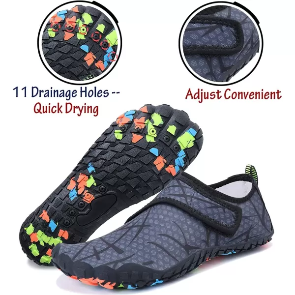 MAYZERO Water Shoes Men Women Swim Surf Shoes Beach Pool Shoes Wide Toe Hiking Aqua Shoes Winter House Slippers