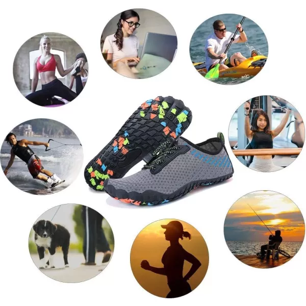 MAYZERO Water Shoes Men Women Swim Surf Shoes Beach Pool Shoes Wide Toe Hiking Aqua Shoes Winter House Slippers