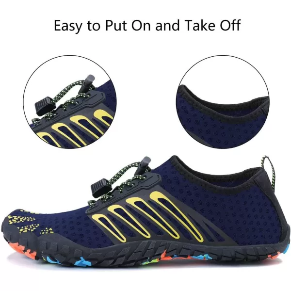 MAYZERO Water Shoes Men Women Swim Surf Shoes Beach Pool Shoes Wide Toe Hiking Aqua Shoes Winter House Slippers