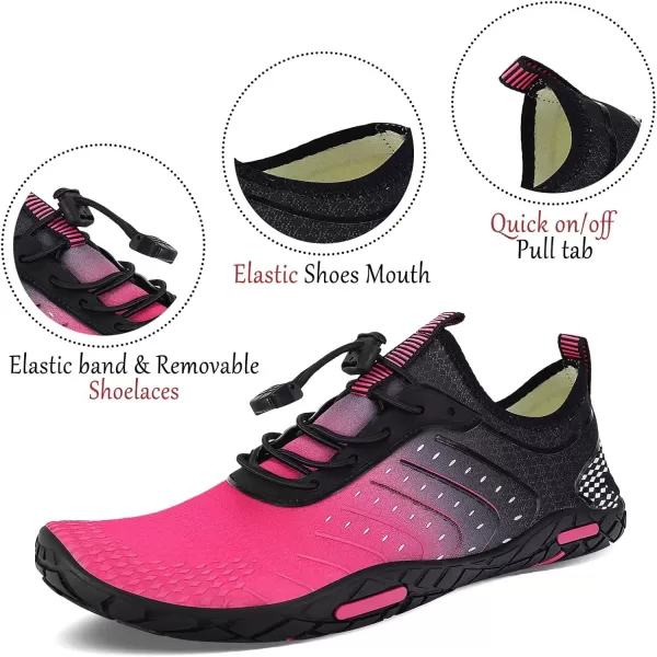 MAYZERO Water Shoes Men Women Swim Surf Shoes Beach Pool Shoes Wide Toe Hiking Aqua Shoes Winter House Slippers