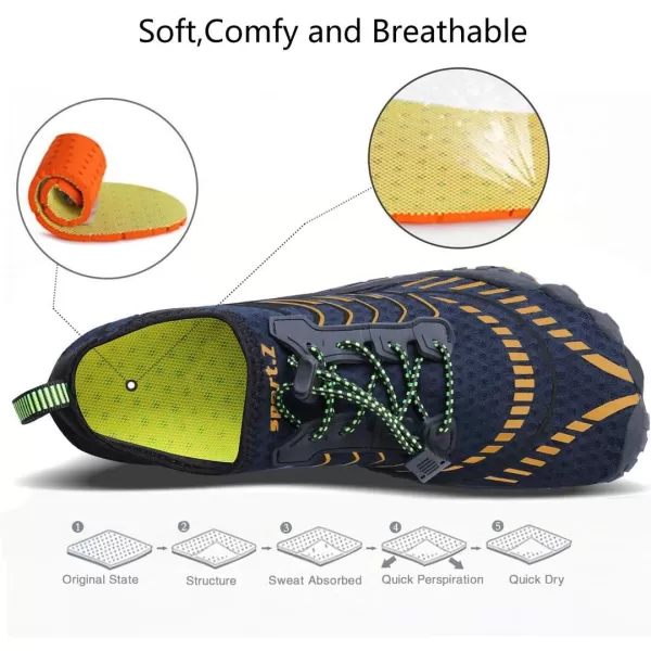 MAYZERO Water Shoes Men Women Swim Surf Shoes Beach Pool Shoes Wide Toe Hiking Aqua Shoes Winter House Slippers
