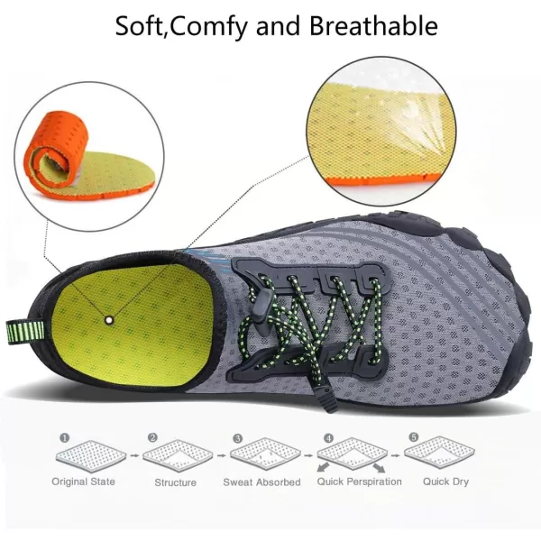MAYZERO Water Shoes Men Women Swim Surf Shoes Beach Pool Shoes Wide Toe Hiking Aqua Shoes Winter House Slippers