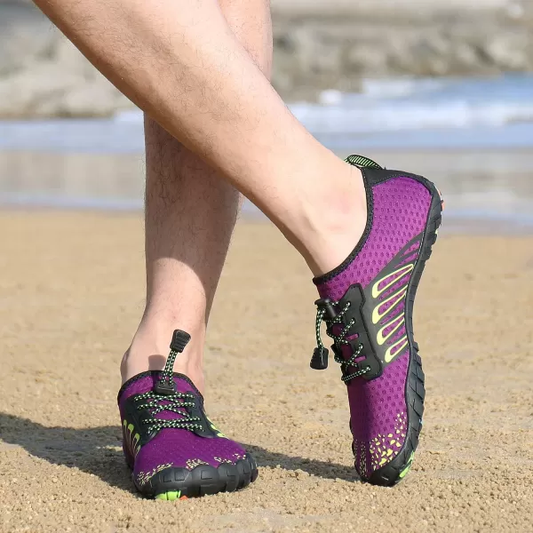 MAYZERO Water Shoes Men Women Swim Surf Shoes Beach Pool Shoes Wide Toe Hiking Aqua Shoes Winter House Slippers