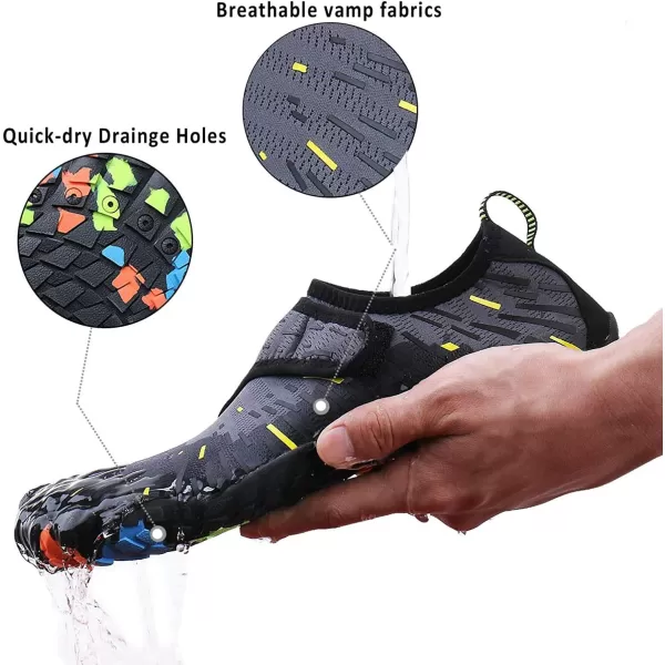 MAYZERO Water Shoes Men Women Swim Surf Shoes Beach Pool Shoes Wide Toe Hiking Aqua Shoes Winter House Slippers
