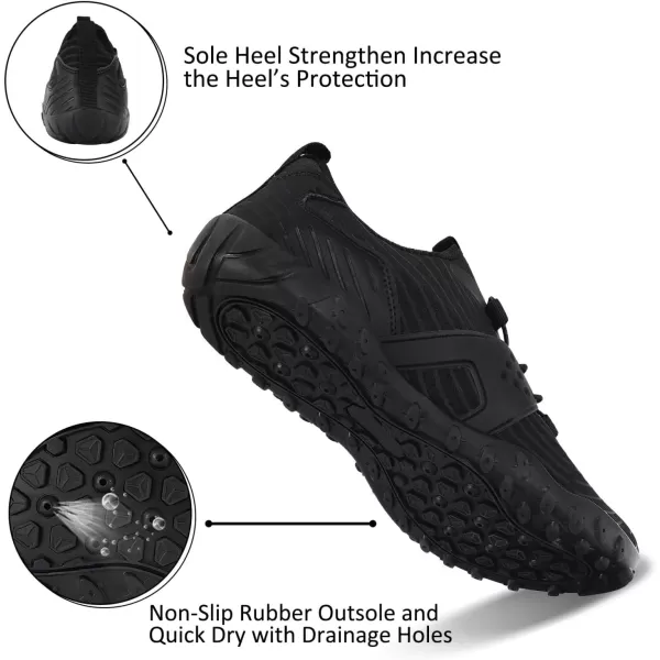 MAYZERO Water Shoes Men Women Swim Surf Shoes Beach Pool Shoes Wide Toe Hiking Aqua Shoes Winter House Slippers