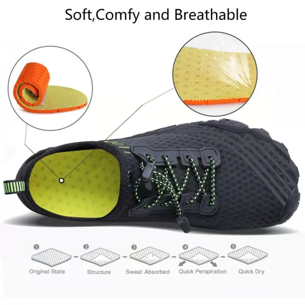 MAYZERO Water Shoes Men Women Swim Surf Shoes Beach Pool Shoes Wide Toe Hiking Aqua Shoes Winter House Slippers