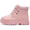 imageDaclay Girls Boots Childrens Boots Outdoor Boots Girls Plush Short Boots Boys bootsPink