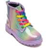 imageDaclay Girls Boots Childrens Boots Outdoor Boots Girls Plush Short Boots Boys bootsPurple