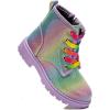 imageDaclay Girls Boots Childrens Boots Outdoor Boots Girls Plush Short Boots Boys bootsPurple
