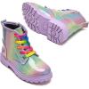 imageDaclay Girls Boots Childrens Boots Outdoor Boots Girls Plush Short Boots Boys bootsPurple