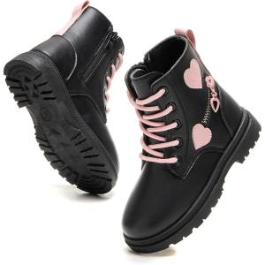 imageDaclay Girls Boots Childrens Boots Outdoor Boots Girls Plush Short Boots Boys bootsBlackk3030