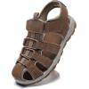 imageDaclay Boys Casual Sports Kids Sandals Breathable Lightweight Fashionable Childrens Outdoor Girls SandalsBrownxy10