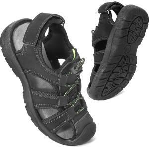 imageDaclay Boys Casual Sports Kids Sandals Breathable Lightweight Fashionable Childrens Outdoor Girls SandalsBlackhglx5