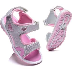 imageDaclay Boys Casual Sports Kids Sandals Breathable Lightweight Fashionable Childrens Outdoor Girls SandalsGrayxy13