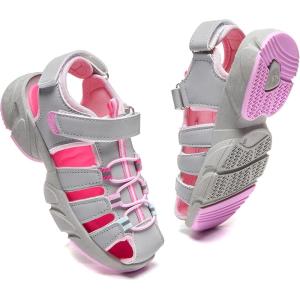 imageDaclay Boys Casual Sports Kids Sandals Breathable Lightweight Fashionable Childrens Outdoor Girls SandalsGrayzs1