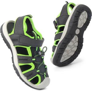 imageDaclay Boys Casual Sports Kids Sandals Breathable Lightweight Fashionable Childrens Outdoor Girls SandalsGreen