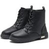 imageDaclay Girls Boots Childrens Boots Outdoor Boots Girls Plush Short Boots Boys bootsBlackh2368