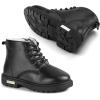 imageDaclay Kids Boots Children Boys and Girls CandyColored Waterproof and Velvet BootsBlacky4368