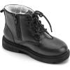 imageDaclay Kids Boots Children Boys and Girls CandyColored Waterproof and Velvet BootsBlacky4368