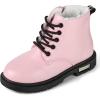 imageDaclay Kids Boots Children Boys and Girls CandyColored Waterproof and Velvet BootsPinky4368