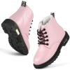 imageDaclay Kids Boots Children Boys and Girls CandyColored Waterproof and Velvet BootsPinky4368